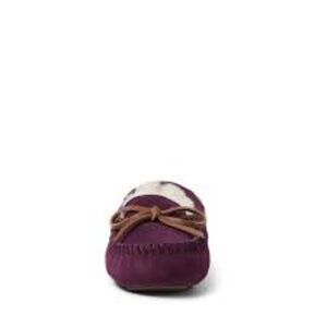 Dearfoams Women's Shearling Moccasin Slippers New Size Medium 7-8